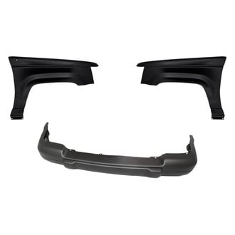 Replacement - 3-Piece (Front Bumper Cover, Driver and Passenger Side Fender)