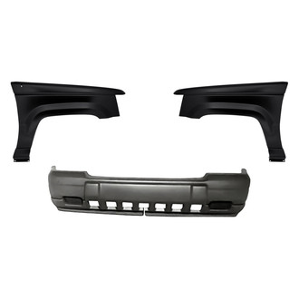 Replacement - 3-Piece (Front Bumper Cover, Driver and Passenger Side Fender) (Standard Line)