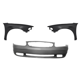 Replacement - 3-Piece (Front Bumper Cover, Driver and Passenger Side Fender) (Standard Line)