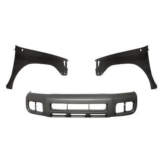 Replacement - 3-Piece (Front Bumper Cover, Driver and Passenger Side Fender)