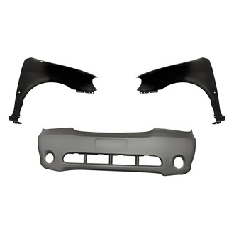 Replacement - 3-Piece (Front Bumper Cover, Driver and Passenger Side Fender) (Standard Line)