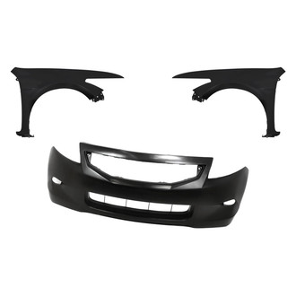 Replacement - 3-Piece (Front Bumper Cover, Driver and Passenger Side Fender)