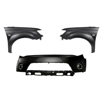 Replacement - 3-Piece (Front Bumper Cover, Driver and Passenger Side Fender) (Standard Line)