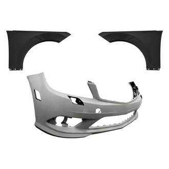 Replacement - 3-Piece (Front Bumper Cover, Driver and Passenger Side Fender)
