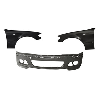 Replacement BNDL-244141 - 3-Piece (Front Bumper Cover, Driver and Passenger Side Fender) (Standard Line)