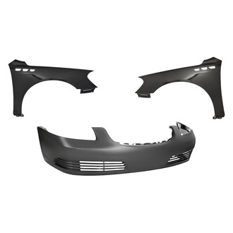Replacement - 3-Piece (Front Bumper Cover, Driver and Passenger Side Fender) (Standard Line)