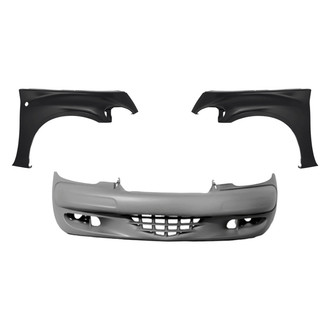 Replacement - 3-Piece (Front Bumper Cover, Driver and Passenger Side Fender)