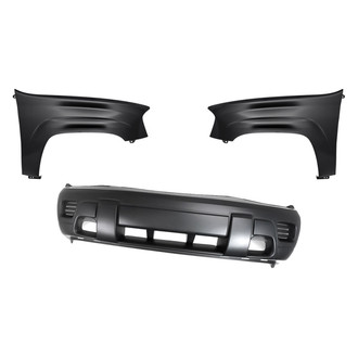 Replacement - 3-Piece (Front Bumper Cover, Driver and Passenger Side Fender)