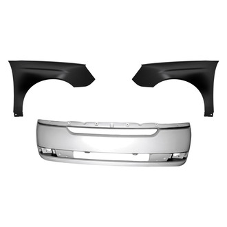 Replacement - 3-Piece (Front Bumper Cover, Driver and Passenger Side Fender) (Standard Line)