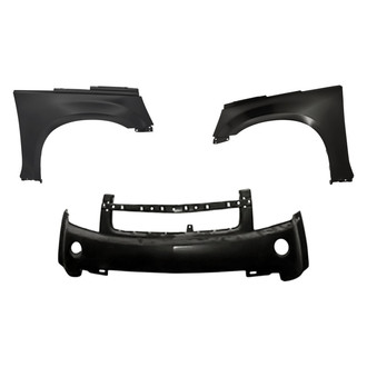 Replacement - 3-Piece (Front Bumper Cover, Driver and Passenger Side Fender)