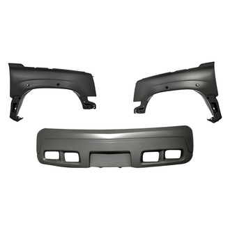 Replacement - 3-Piece (Front Bumper Cover, Driver and Passenger Side Fender) (Standard Line)