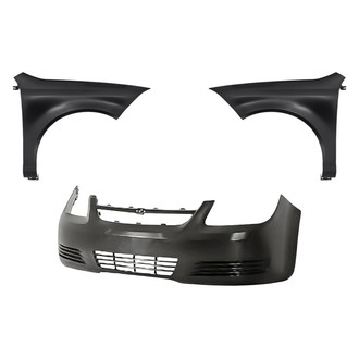 Replacement - 3-Piece (Front Bumper Cover, Driver and Passenger Side Fender)