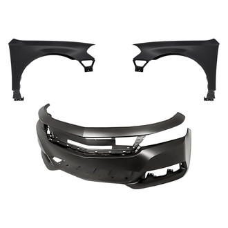 Replacement - 3-Piece (Front Bumper Cover, Driver and Passenger Side Fender) (Standard Line)