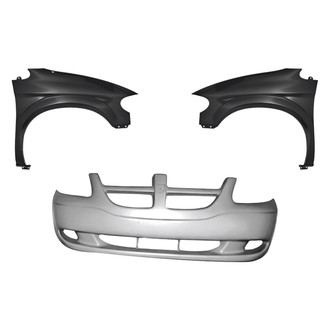Replacement - 3-Piece (Front Bumper Cover, Driver and Passenger Side Fender) (Standard Line)