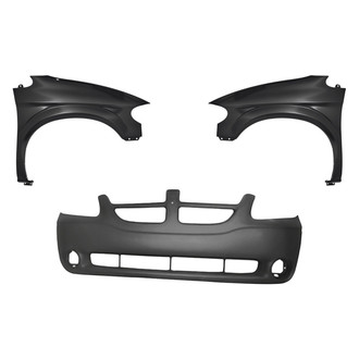 Replacement - 3-Piece (Front Bumper Cover, Driver and Passenger Side Fender)