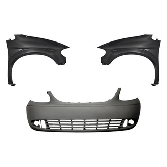 Replacement - 3-Piece (Front Bumper Cover, Driver and Passenger Side Fender) (Standard Line)