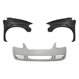 Replacement - 3-Piece (Front Bumper Cover, Driver and Passenger Side Fender) (Standard Line)