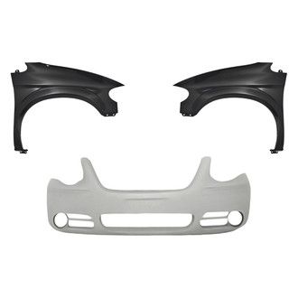 Replacement - 3-Piece (Front Bumper Cover, Driver and Passenger Side Fender) (Standard Line)