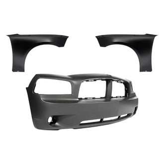 Replacement - 3-Piece (Front Bumper Cover, Driver and Passenger Side Fender) (Standard Line)