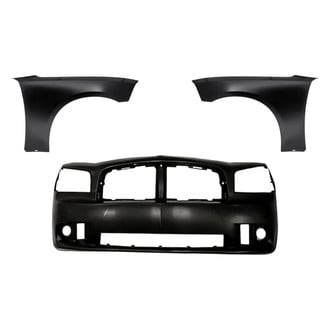Replacement - 3-Piece (Front Bumper Cover, Driver and Passenger Side Fender) (Standard Line)
