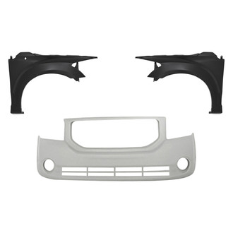 Replacement - 3-Piece (Front Bumper Cover, Driver and Passenger Side Fender)