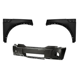 Replacement - 3-Piece (Front Bumper Cover, Driver and Passenger Side Fender) (Standard Line)