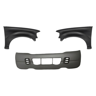 Replacement - 3-Piece (Front Bumper Cover, Driver and Passenger Side Fender) (Standard Line)