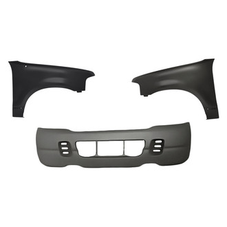 Replacement - 3-Piece (Front Bumper Cover, Driver and Passenger Side Fender) (Standard Line)