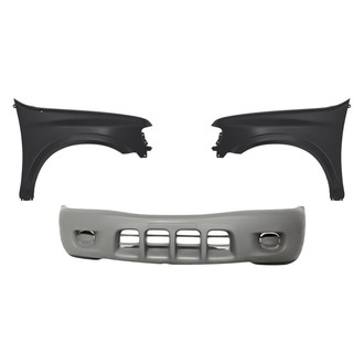 Replacement - 3-Piece (Front Bumper Cover, Driver and Passenger Side Fender) (Standard Line)