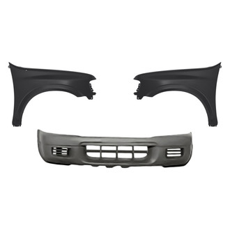 Replacement - 3-Piece (Front Bumper Cover, Driver and Passenger Side Fender) (Standard Line)