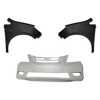 Replacement - 3-Piece (Front Bumper Cover, Driver and Passenger Side Fender) (Standard Line)