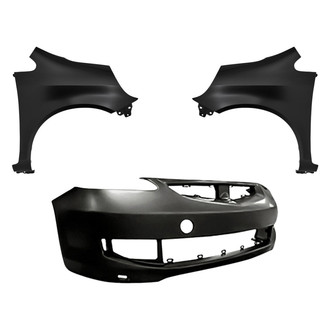 Replacement - 3-Piece (Front Bumper Cover, Driver and Passenger Side Fender) (Standard Line)