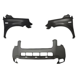 Replacement - 3-Piece (Front Bumper Cover, Driver and Passenger Side Fender) (Standard Line)
