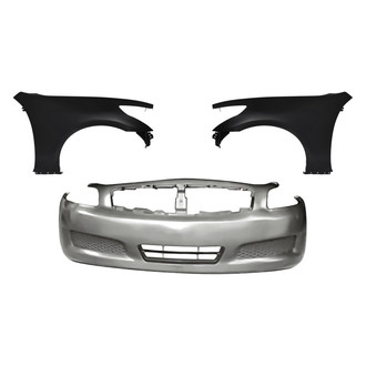 Replacement - 3-Piece (Front Bumper Cover, Driver and Passenger Side Fender) (Standard Line)