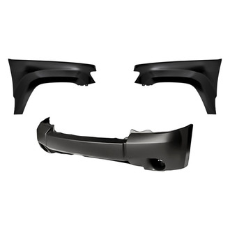 Replacement - 3-Piece (Front Bumper Cover, Driver and Passenger Side Fender) (Standard Line)