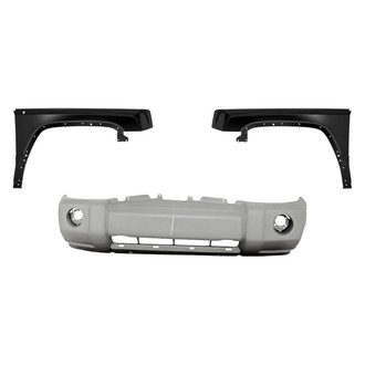 Replacement - 3-Piece (Front Bumper Cover, Driver and Passenger Side Fender) (Standard Line)