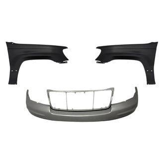 Replacement - 3-Piece (Front Bumper Cover, Driver and Passenger Side Fender) (Standard Line)