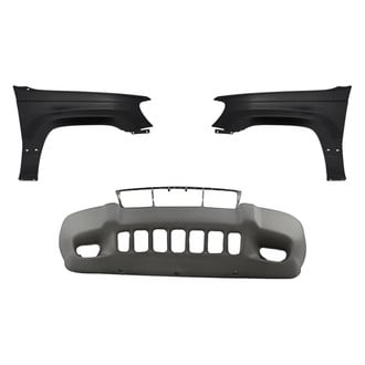 Replacement - 3-Piece (Front Bumper Cover, Driver and Passenger Side Fender) (Standard Line)