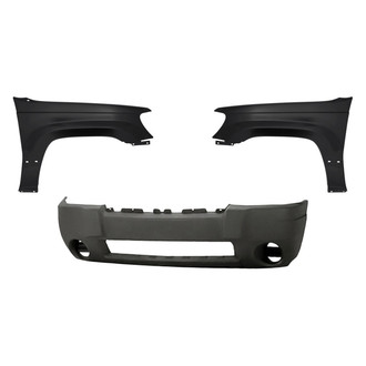 Replacement - 3-Piece (Front Bumper Cover, Driver and Passenger Side Fender) (Standard Line)