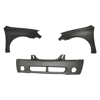 Replacement - 3-Piece (Front Bumper Cover, Driver and Passenger Side Fender) (Standard Line)
