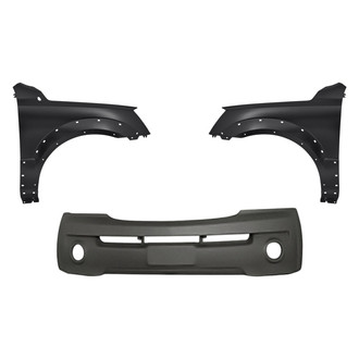 Replacement - 3-Piece (Front Bumper Cover, Driver and Passenger Side Fender) (Standard Line)