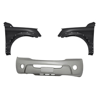 Replacement - 3-Piece (Front Bumper Cover, Driver and Passenger Side Fender) (Standard Line)