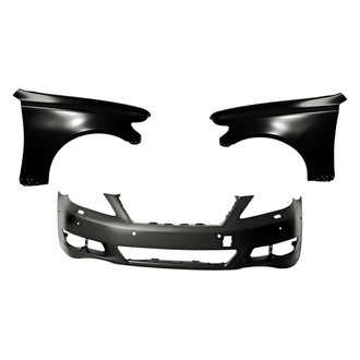 Replacement - 3-Piece (Front Bumper Cover, Driver and Passenger Side Fender) (Standard Line)