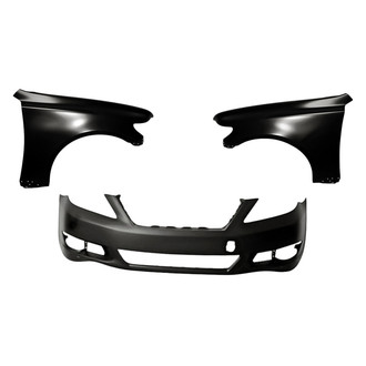 Replacement - 3-Piece (Front Bumper Cover, Driver and Passenger Side Fender) (Standard Line)