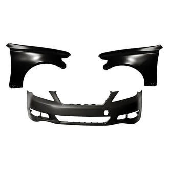 Replacement - 3-Piece (Front Bumper Cover, Driver and Passenger Side Fender) (Standard Line)