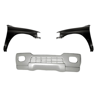 Replacement - 3-Piece (Front Bumper Cover, Driver and Passenger Side Fender) (Standard Line)