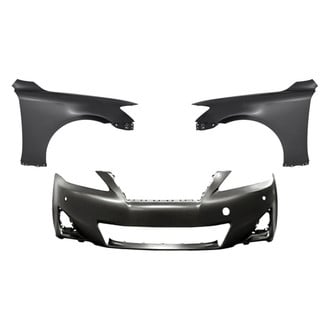 Replacement BNDL-244684 - 3-Piece (Front Bumper Cover, Driver and Passenger Side Fender) (Standard Line)