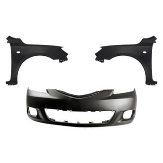 Replacement - 3-Piece (Front Bumper Cover, Driver and Passenger Side Fender) (Standard Line)