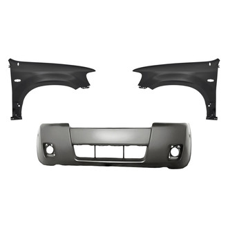 Replacement - 3-Piece (Front Bumper Cover, Driver and Passenger Side Fender) (Standard Line)