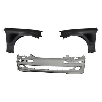 Replacement - 3-Piece (Front Bumper Cover, Driver and Passenger Side Fender)